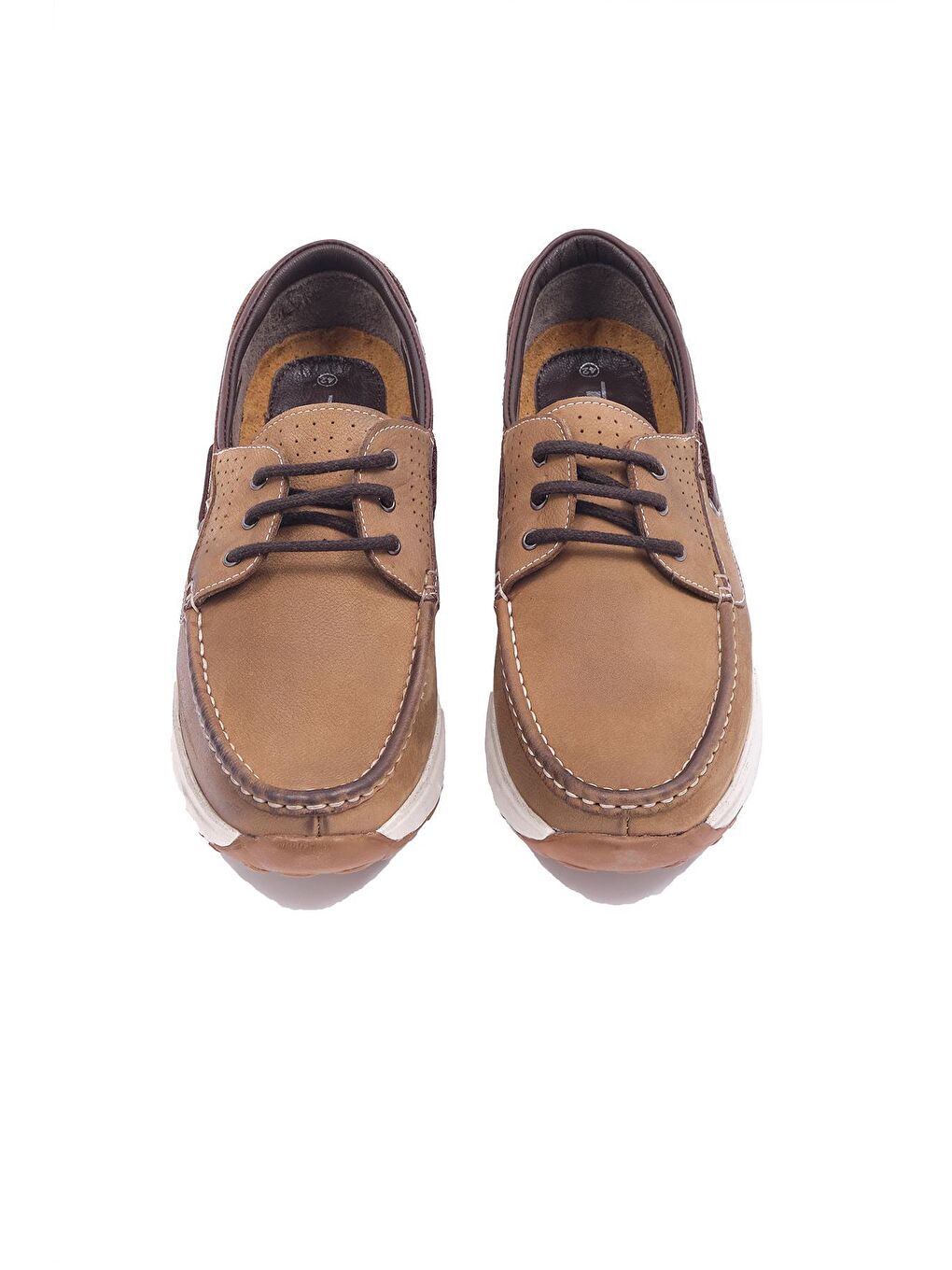 Bej 479323 Marin Bağcıklı Hakiki Nubuk Günlük Ayakkabı Erkek-2