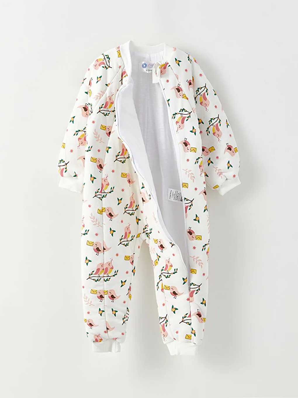 Ekru 1.5 Tog Elyaflı Kız Bebek Uyku Tulumu-1