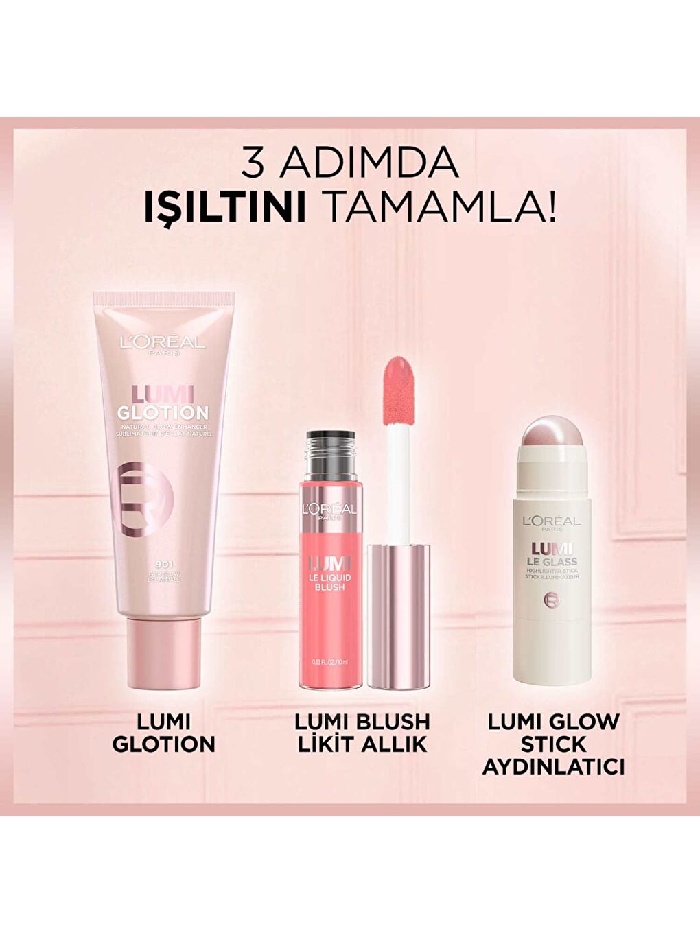 L'Oreal Paris Lumi Blush Likit Allık - Glowy Gold Pink - 7