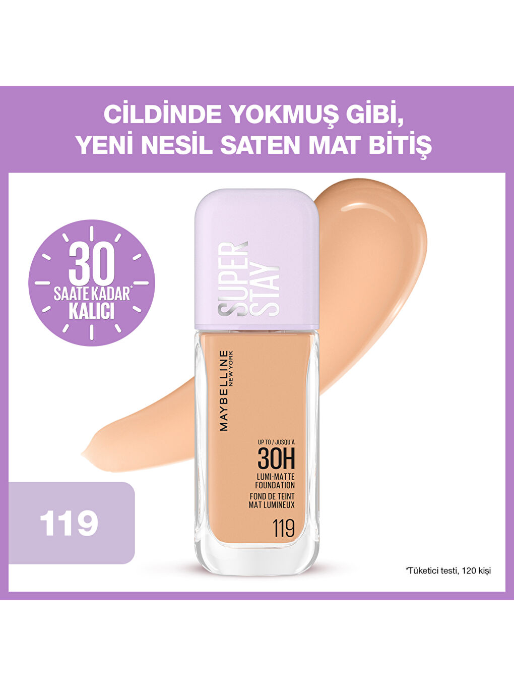 Super Stay Lumi Matte Fondöten - 119