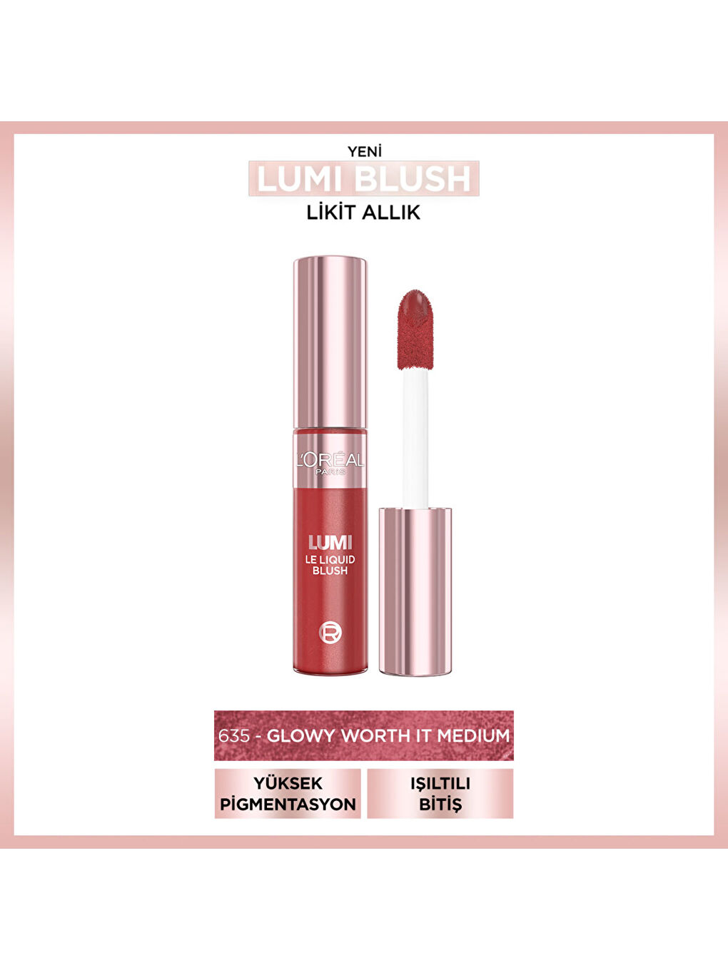 Lumi Blush Likit Allık - Glowy Worth It Medium