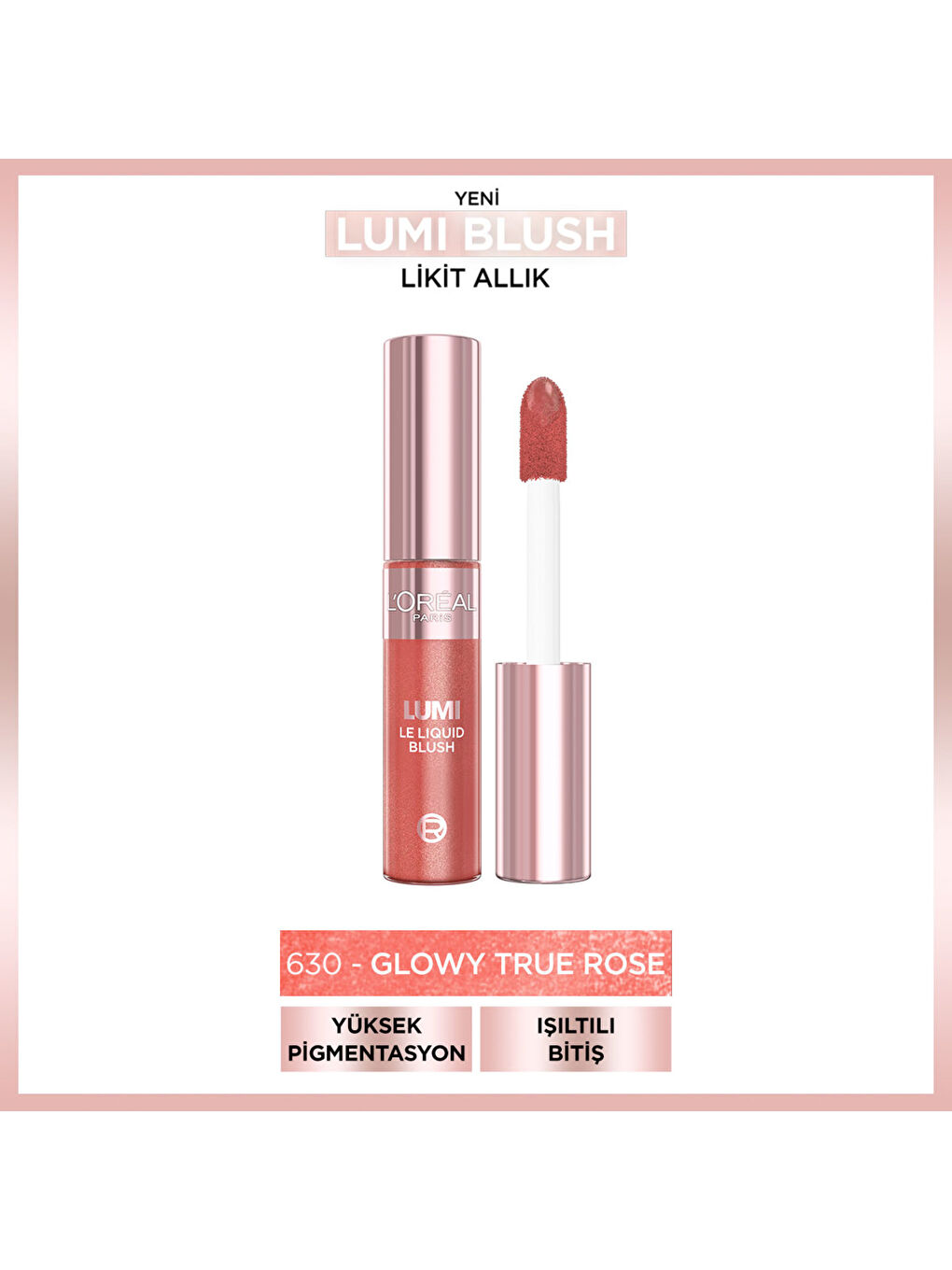 Lumi Blush Likit Allık - Glowy True Rose