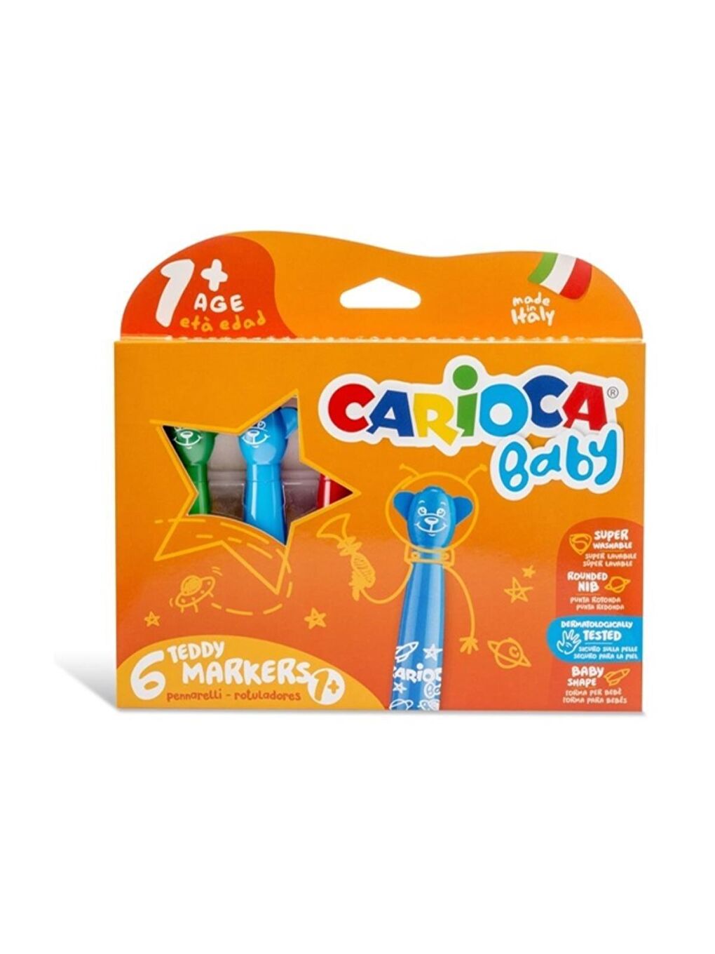 Teddy Jumbo Bebek Süper Yıkanabilir Keçeli Boya Kalemi 6 Lı(42815)