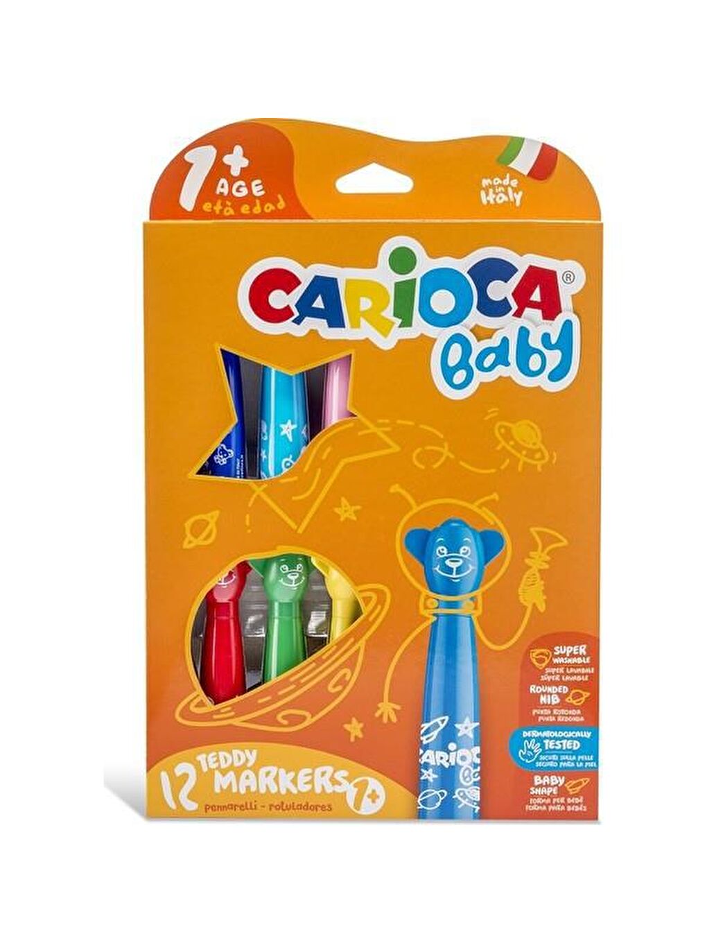 Teddy Jumbo Bebek Süper Yıkanabilir Keçeli Boya Kalemi 12 Li (42816)