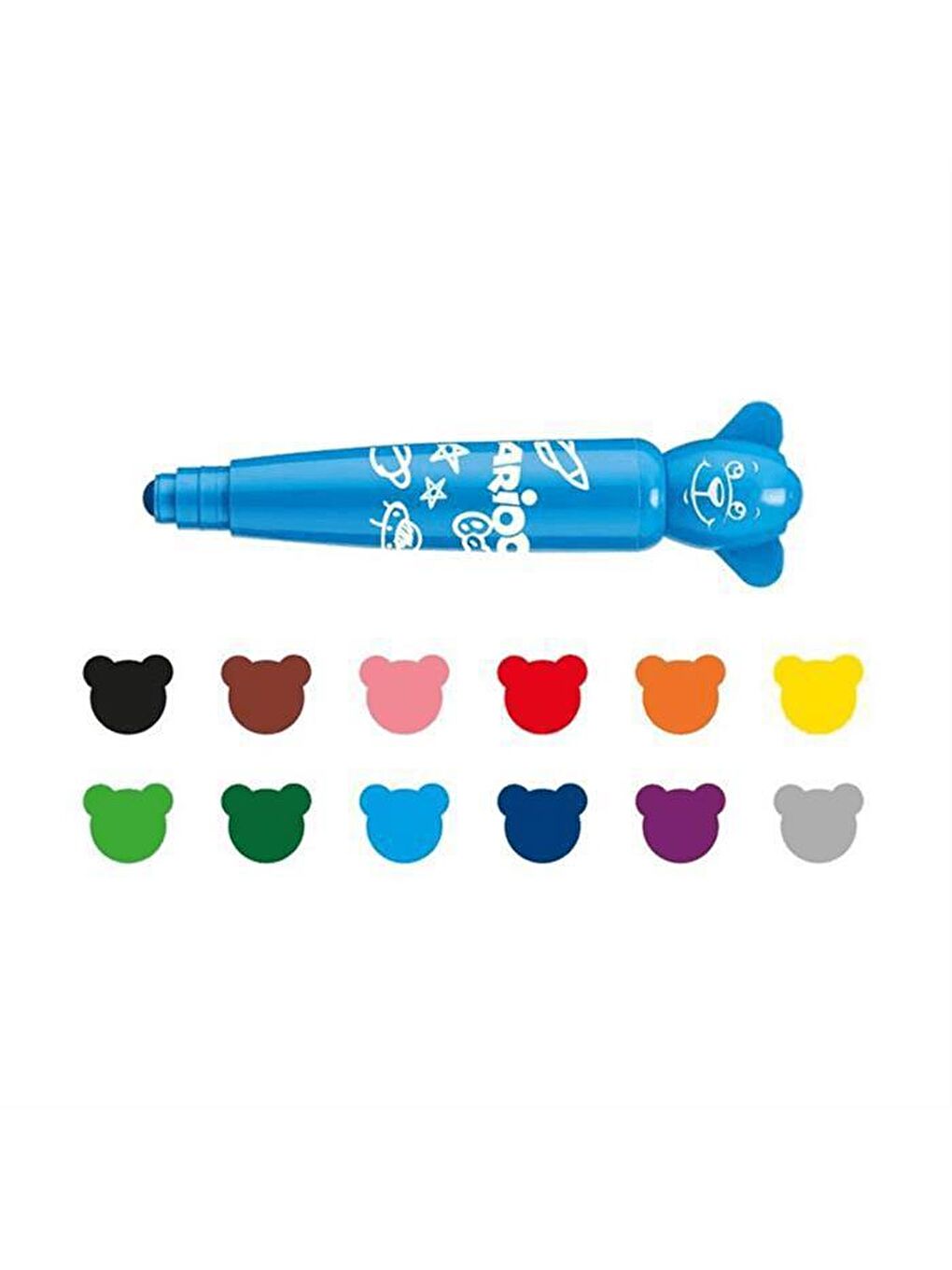 Teddy Jumbo Bebek Süper Yıkanabilir Keçeli Boya Kalemi 12 Li (42816)-1