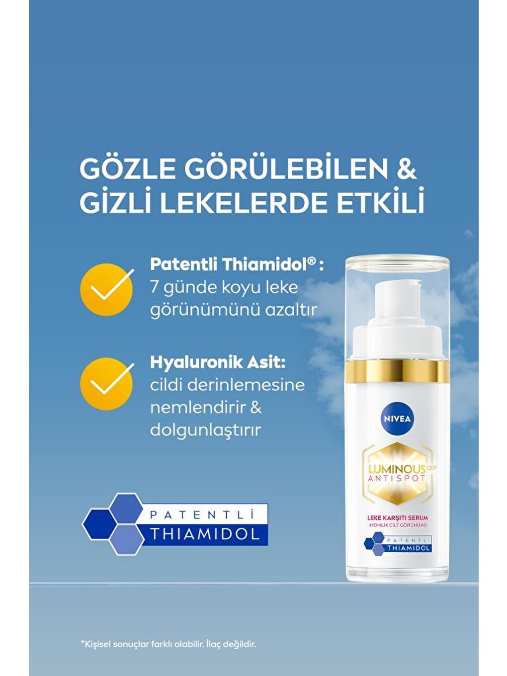 SUN Luminous630 Yüz Bakım Kremi 40ml ve Thiamidol Etkili Leke Karşıtı Serum30ml, Seyahat Seti Hediye-2