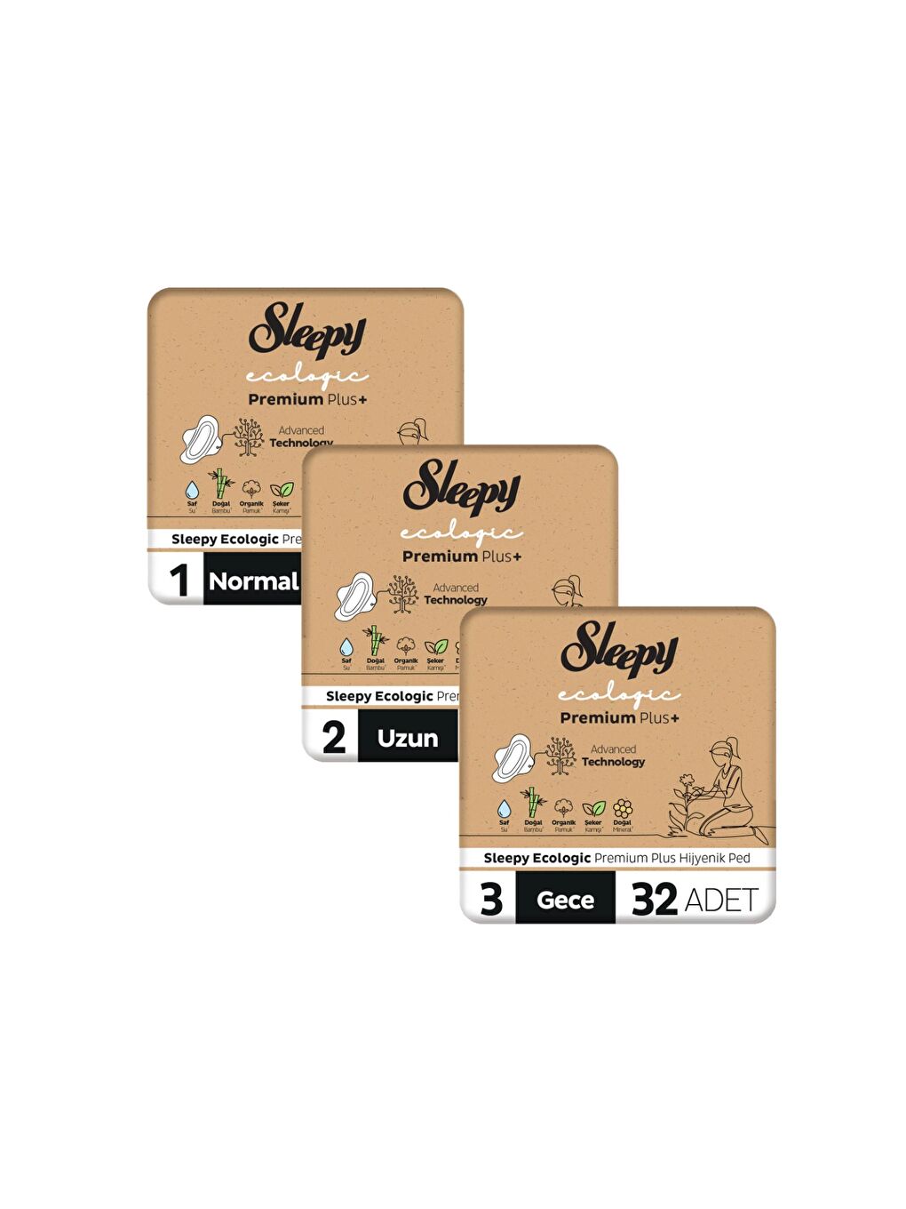 Ecologic Premium Plus Hijyenik Ped Mega Fırsat Paketi 116 Adet-1