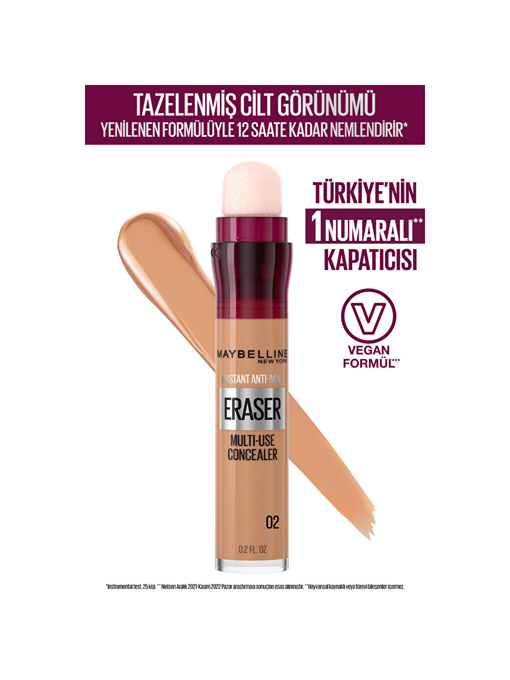 Maybelline New York Instant Anti Age Eraser Kapatıcı - 02 Nude