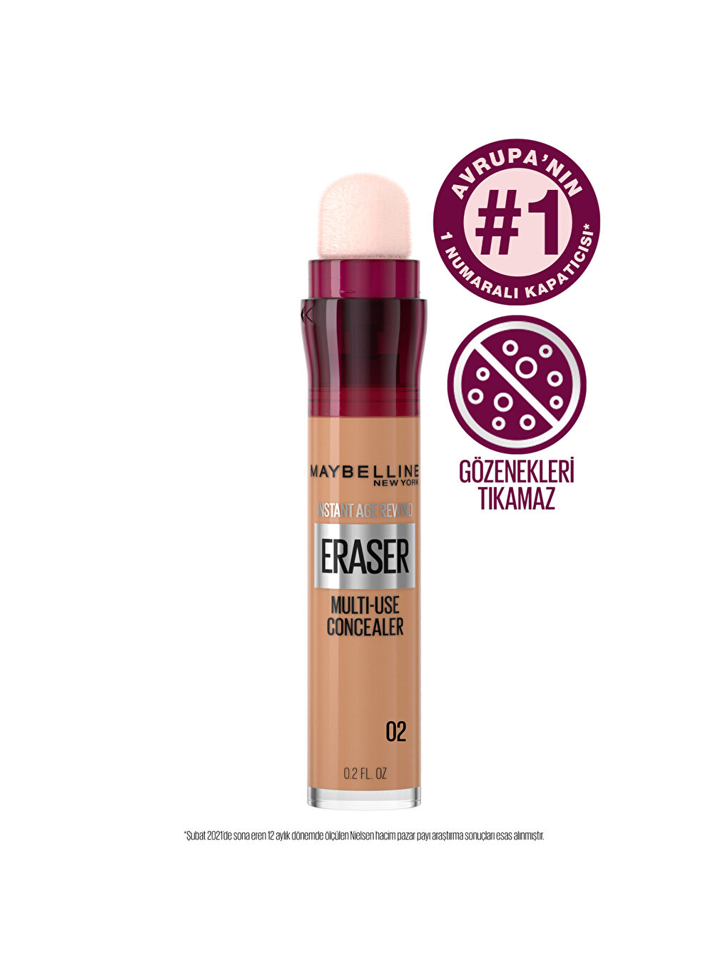 Maybelline New York Instant Anti Age Eraser Kapatıcı - 02 Nude - 1