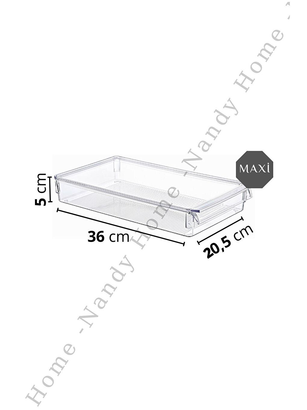 Nandy Home Şeffaf KAPAKLI MAXİ New Clear Buzdolabı & Dolap İçi Düzenleyici Organizer - 3