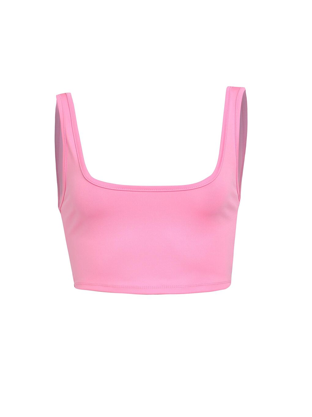 Kalın Askılı Crop Atlet Pembe-1