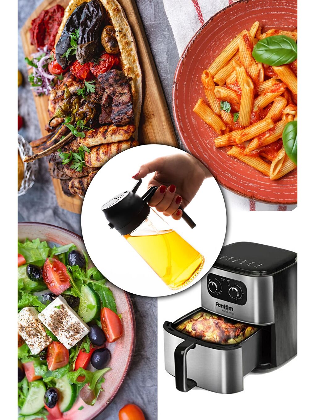 ALK-3159 Çok Amaçlı Cam Sprey Şişe -Yağdanlık Limon Sirke Sos Püskürtücü, Sızdırmaz Yağdanlık Siyah-5