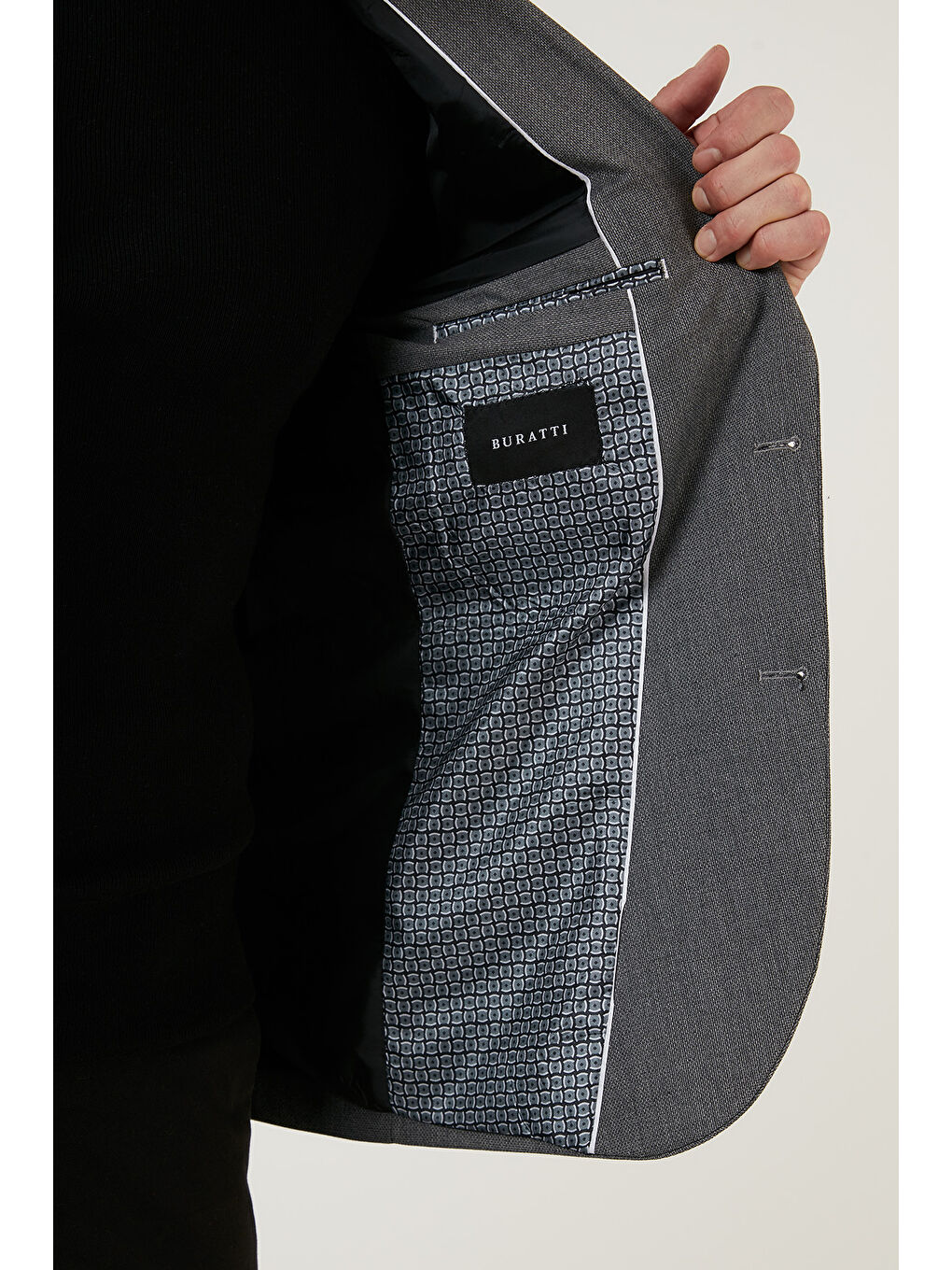 Gri Slim Fit 6 Drop Çift Yırtmaçlı Blazer Erkek Ceket 216SERARDO-5