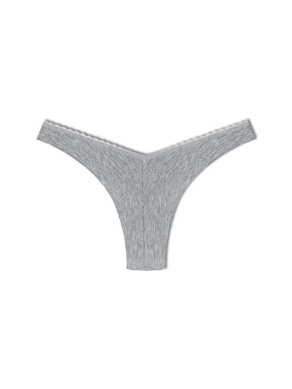 Gri Pamuklu Yüksek Bel Brazil Kadın Külot 5'li-10