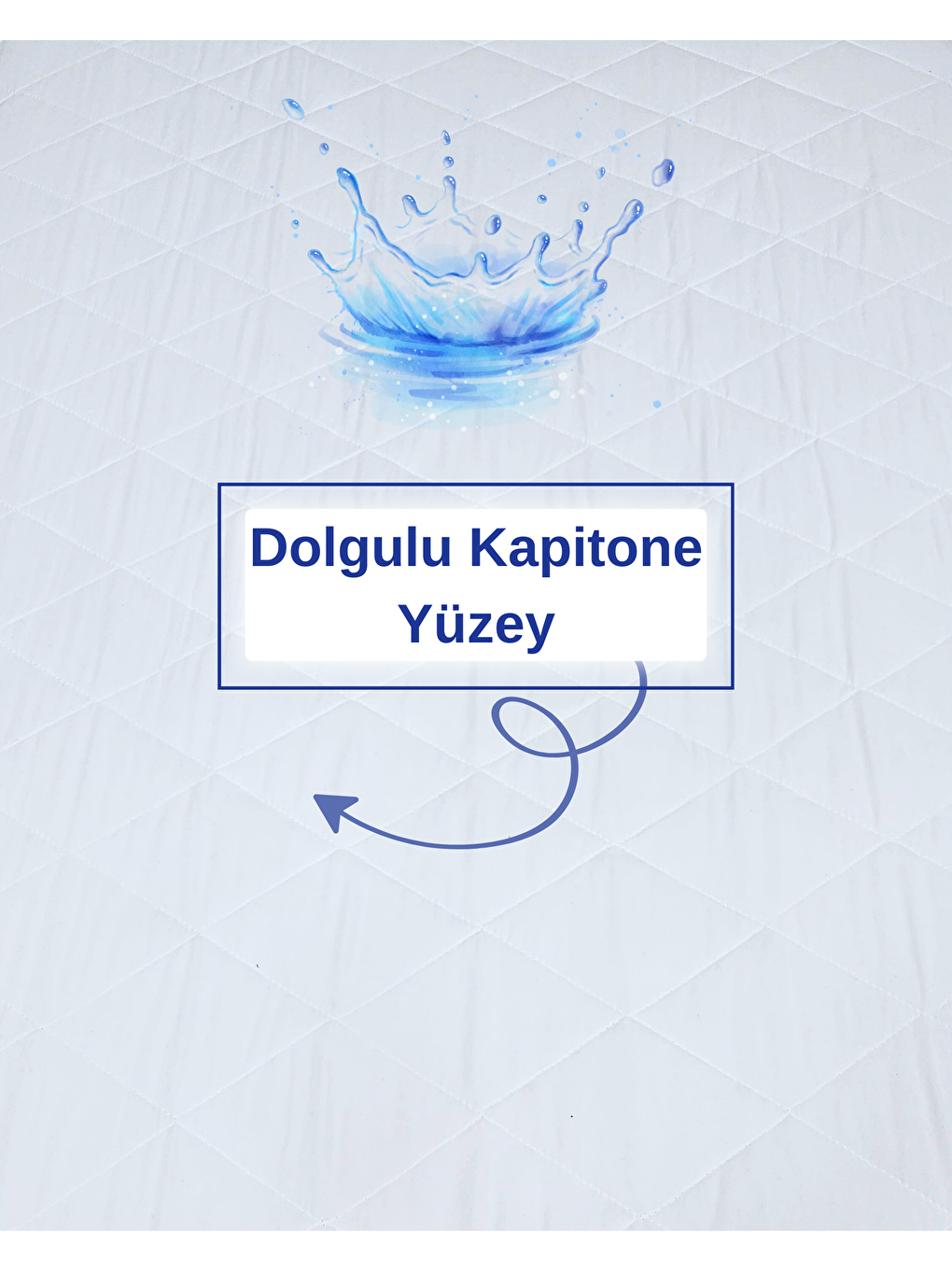 Beyaz Tek Kişilik 100x200 Su Geçirmez Fitted Lastikli Yatak Koruyucu Alez – Kapitone Silikon Elyaf-1