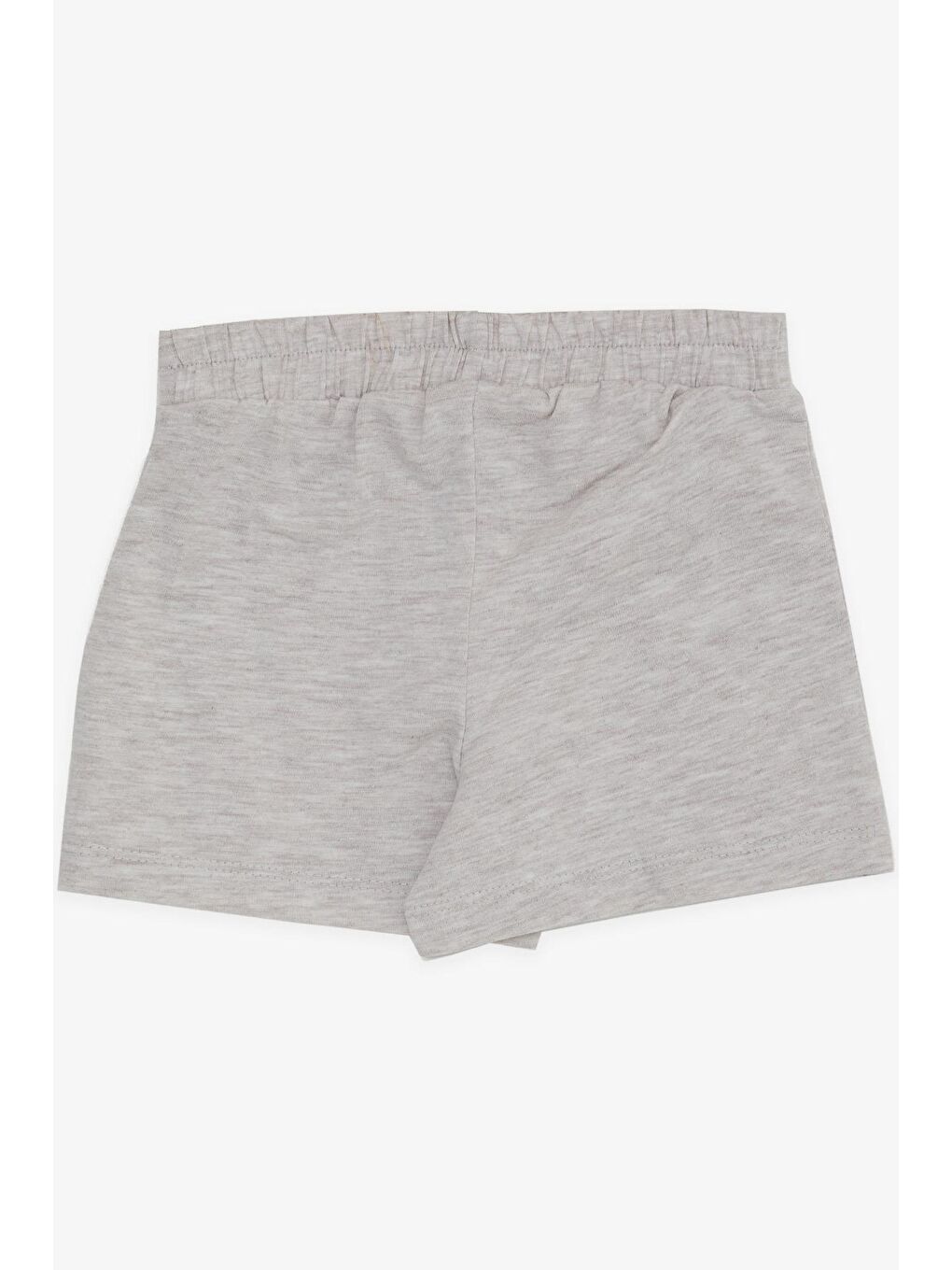 Kız Çocuk Şort Etek Düğme Akesuarlı Bej Melanj (3-7 Yaş)-1