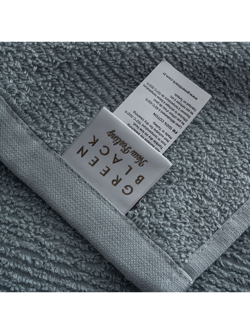 Turkuaz Tria Banyo Havlusu %100 Pamuk Jakarlı Mint 80x150 Cm-3