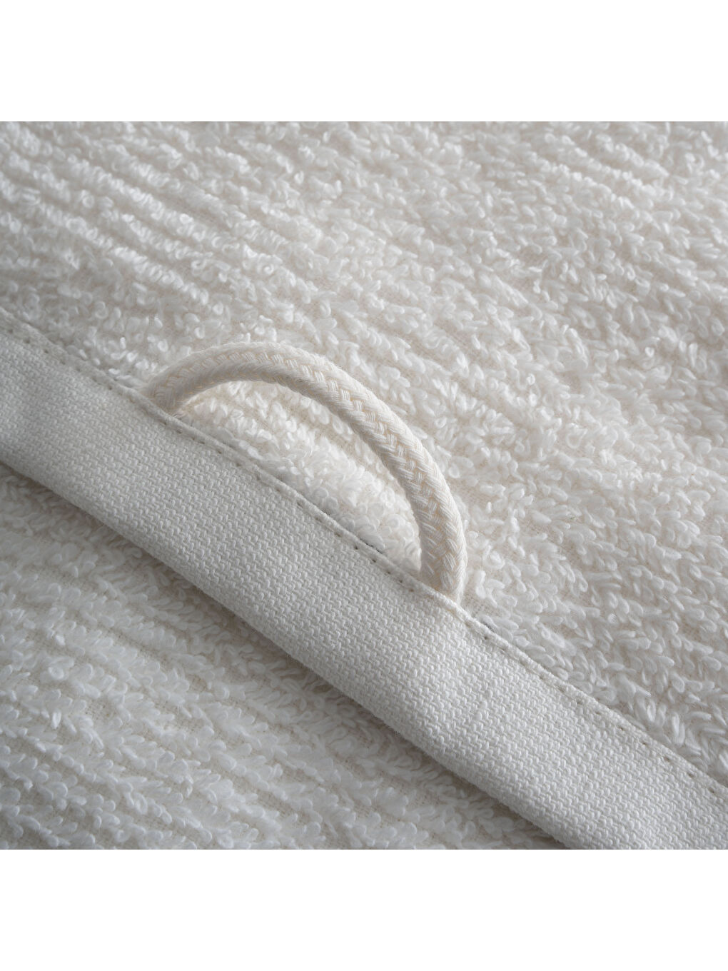 Ekru Tria Banyo Havlusu %100 Pamuk Jakarlı Krem-Lacivert 80x150 Cm-4