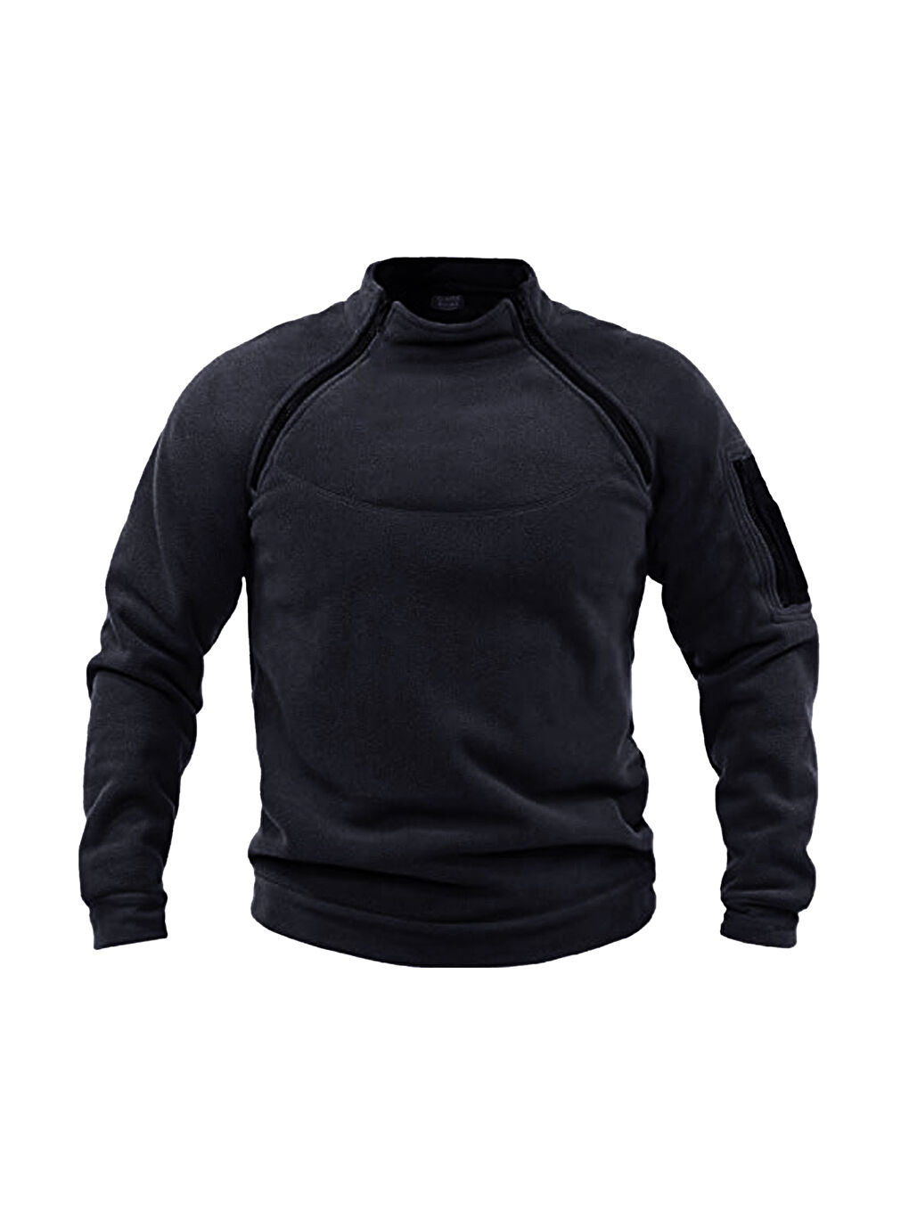 Siyah Store Erkek Polar Outdoor Fermuarlı Kombat Tactical Cepli Polar