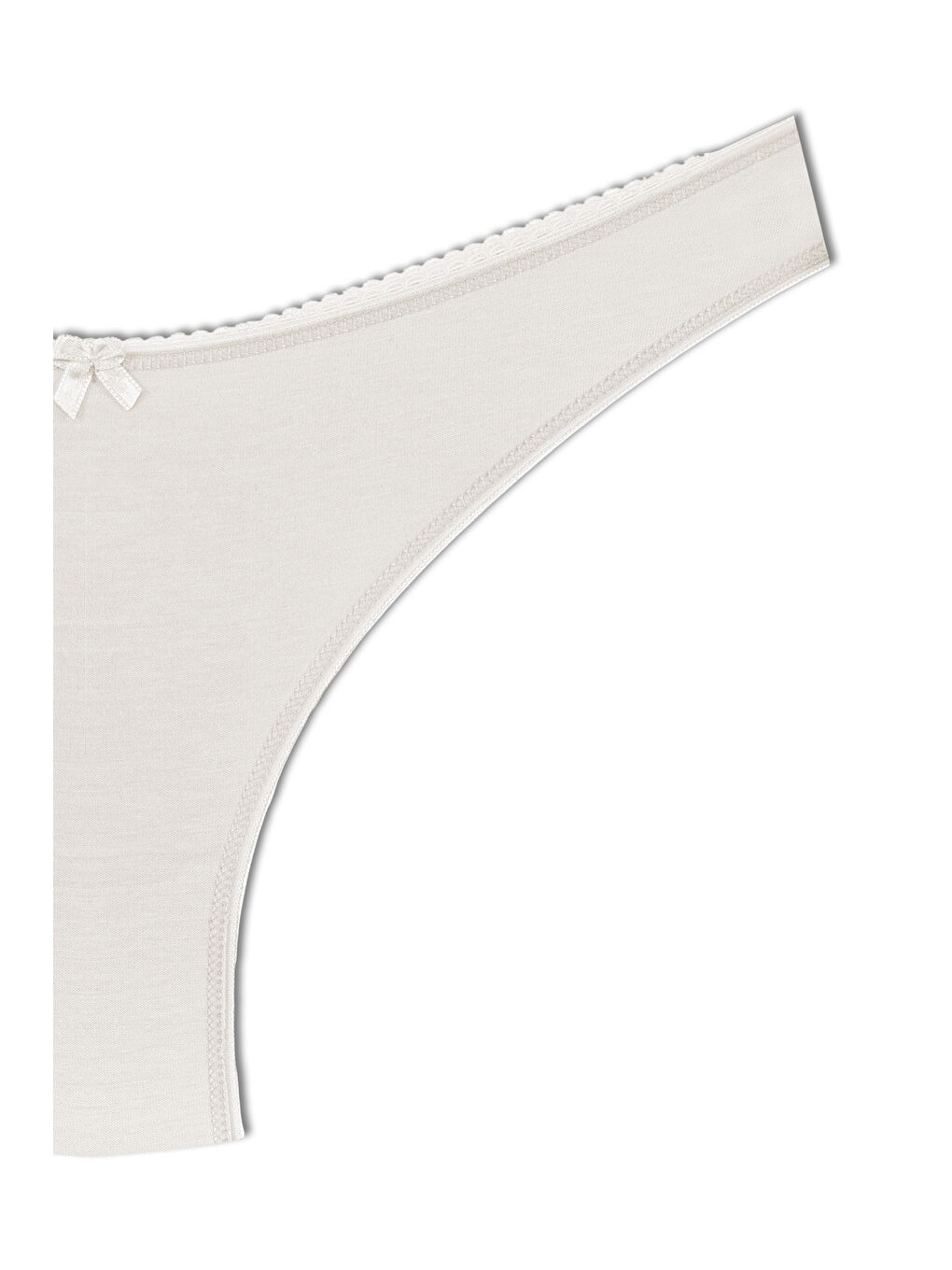 Ekru Pamuklu Yüksek Bel Brazil Kadın Külot 3'lü-9