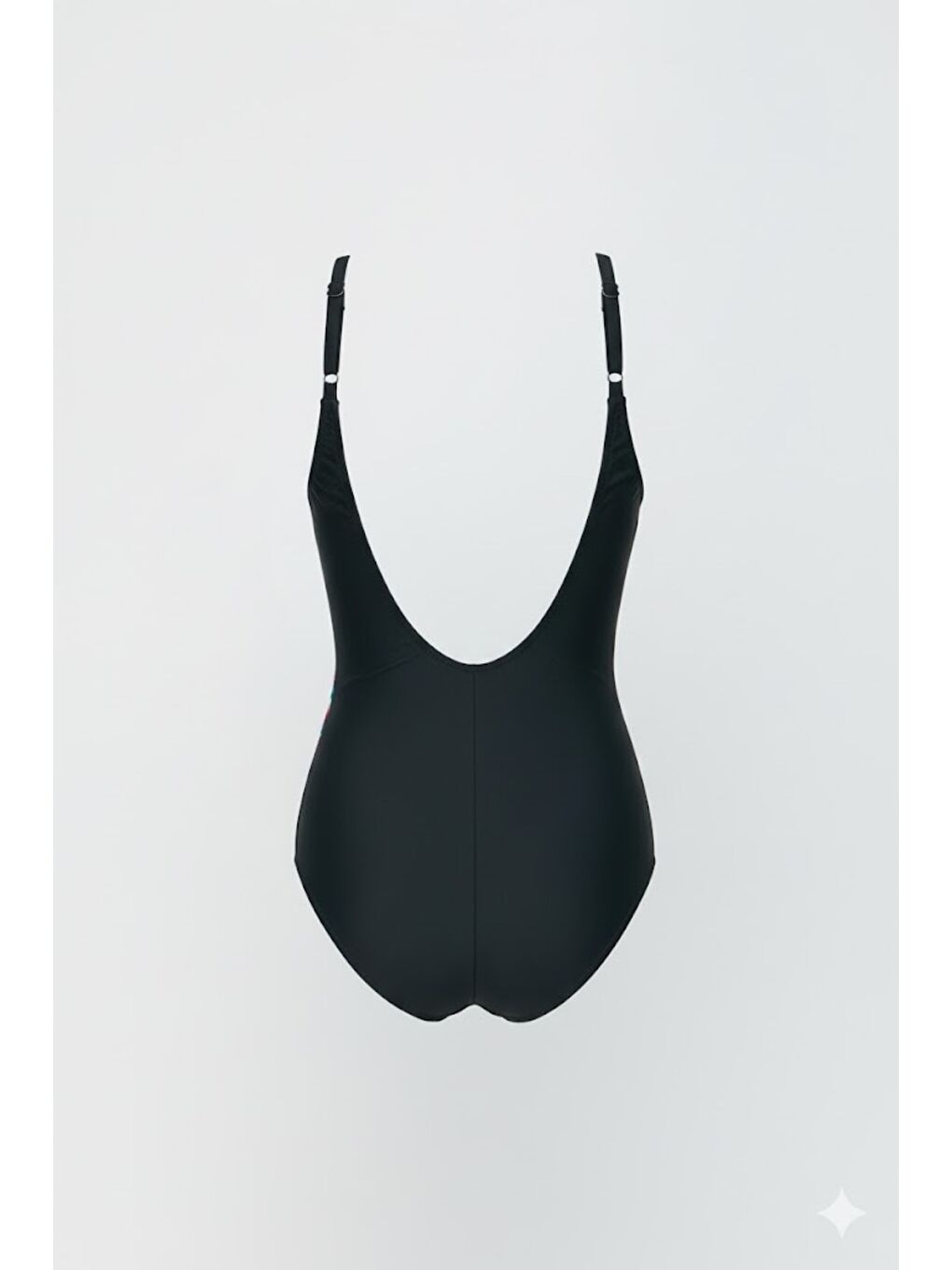 V Yaka Kruvaze Mayo 7781 Siyah/Çok Renkli-1