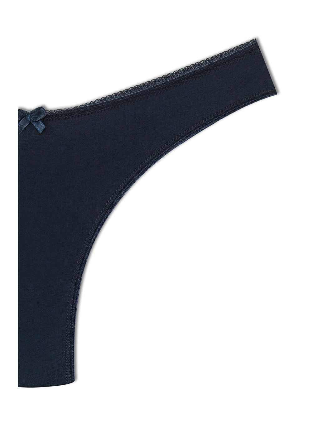 Lacivert Pamuklu Yüksek Bel Brazil Kadın Külot 3'lü-4