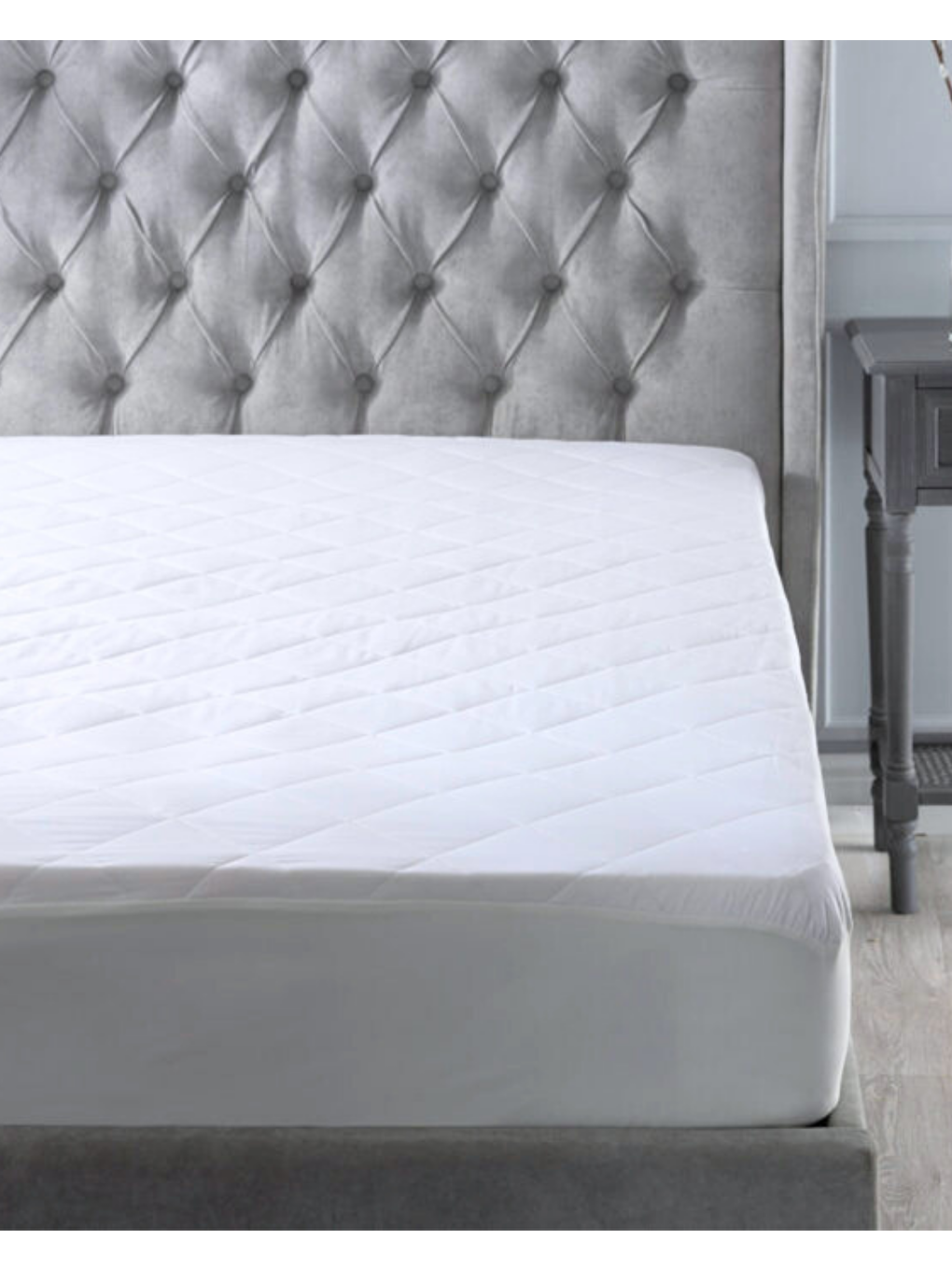 Beyaz Tek Kişilik 100x200 Su Geçirmez Fitted Lastikli Yatak Koruyucu Alez – Kapitone Silikon Elyaf-5