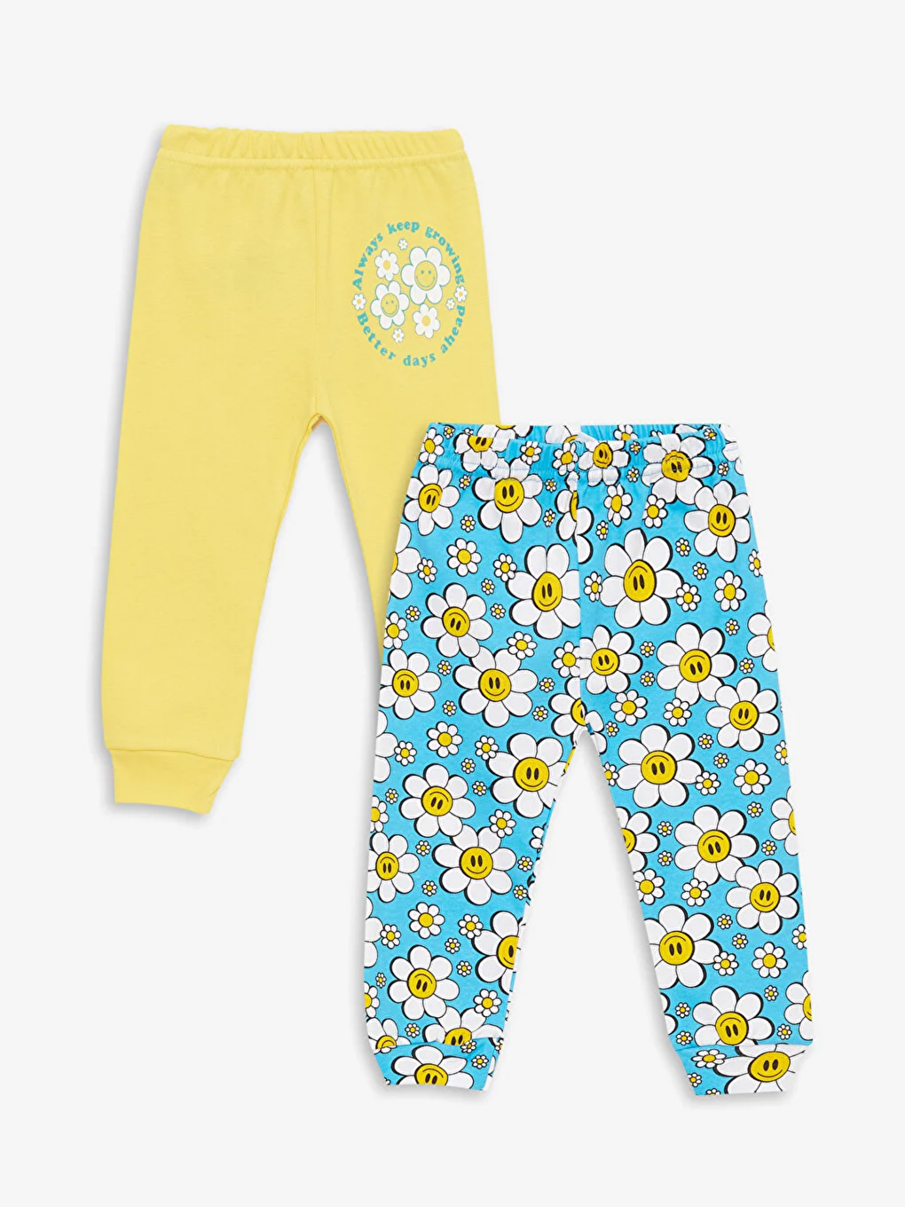 Luggi Baby Sari Beli Lastikli Kız Bebek Pijama Alt 2'li