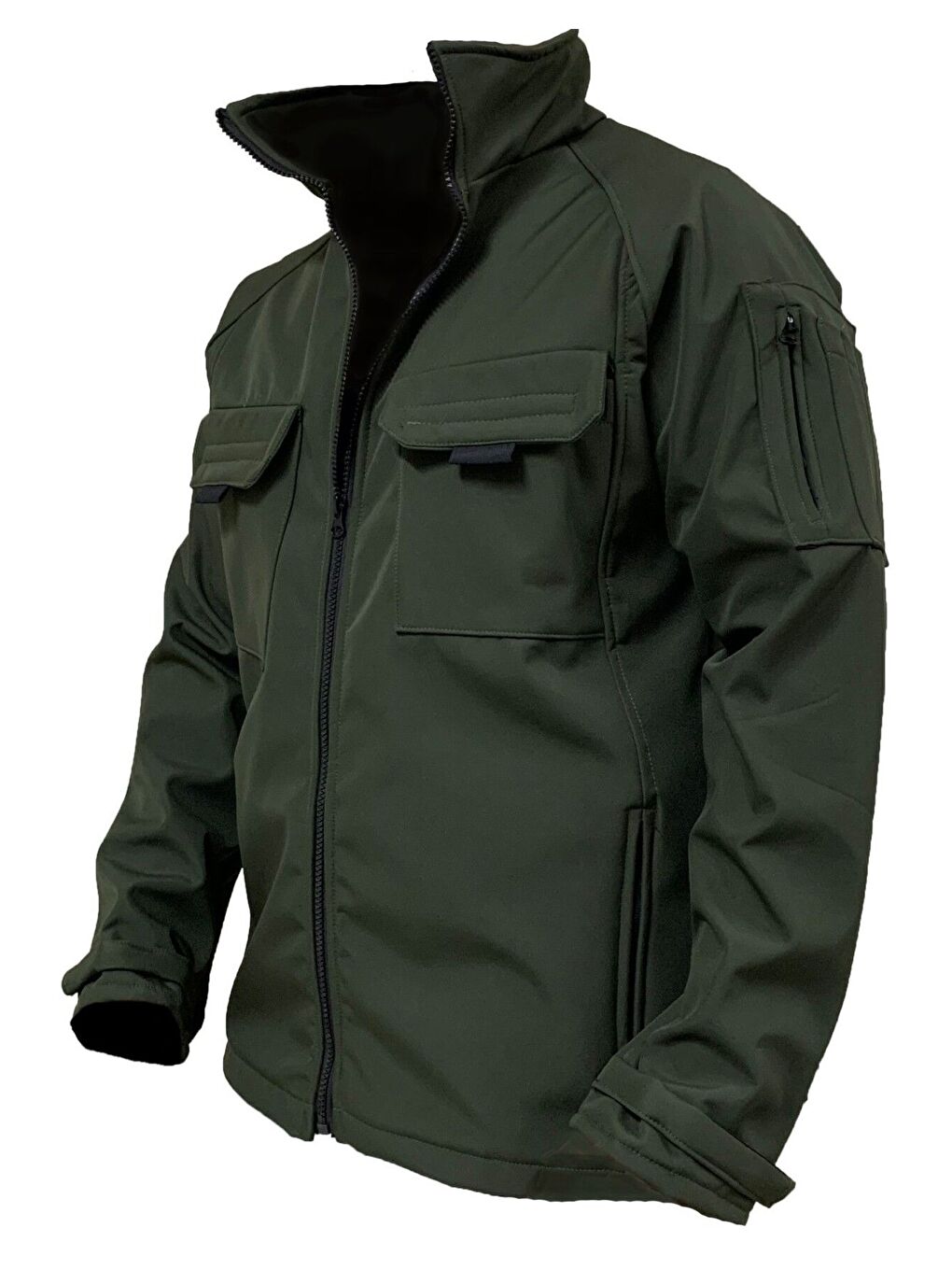 Haki Store Erkek Softshell Spor Mont Içi Polarlı Su Ve Rüzgar Geçirmez Cepli Outdoor Combat Mont