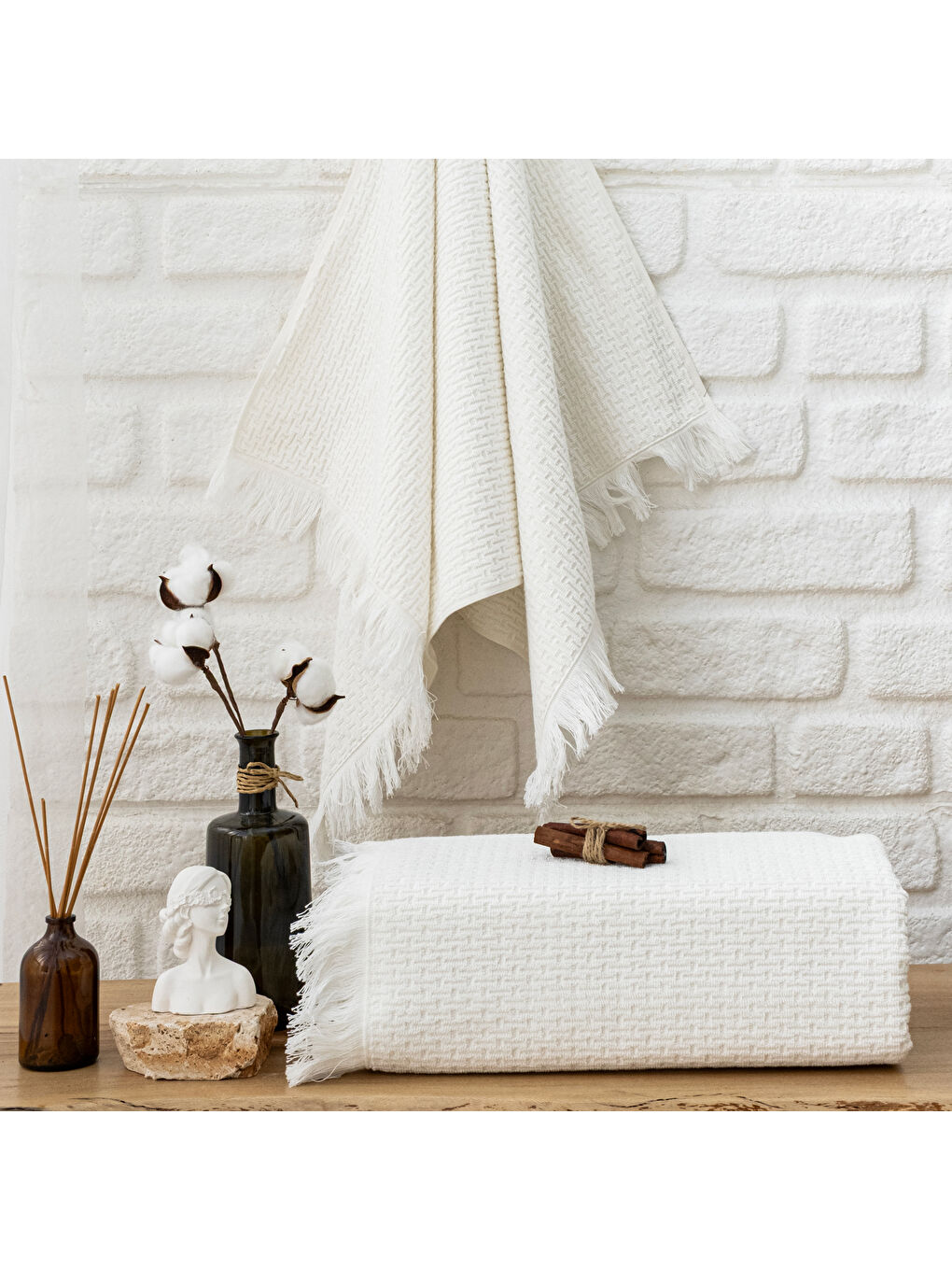 Ekru Home Polly Havlu 50x90 Cm-Krem