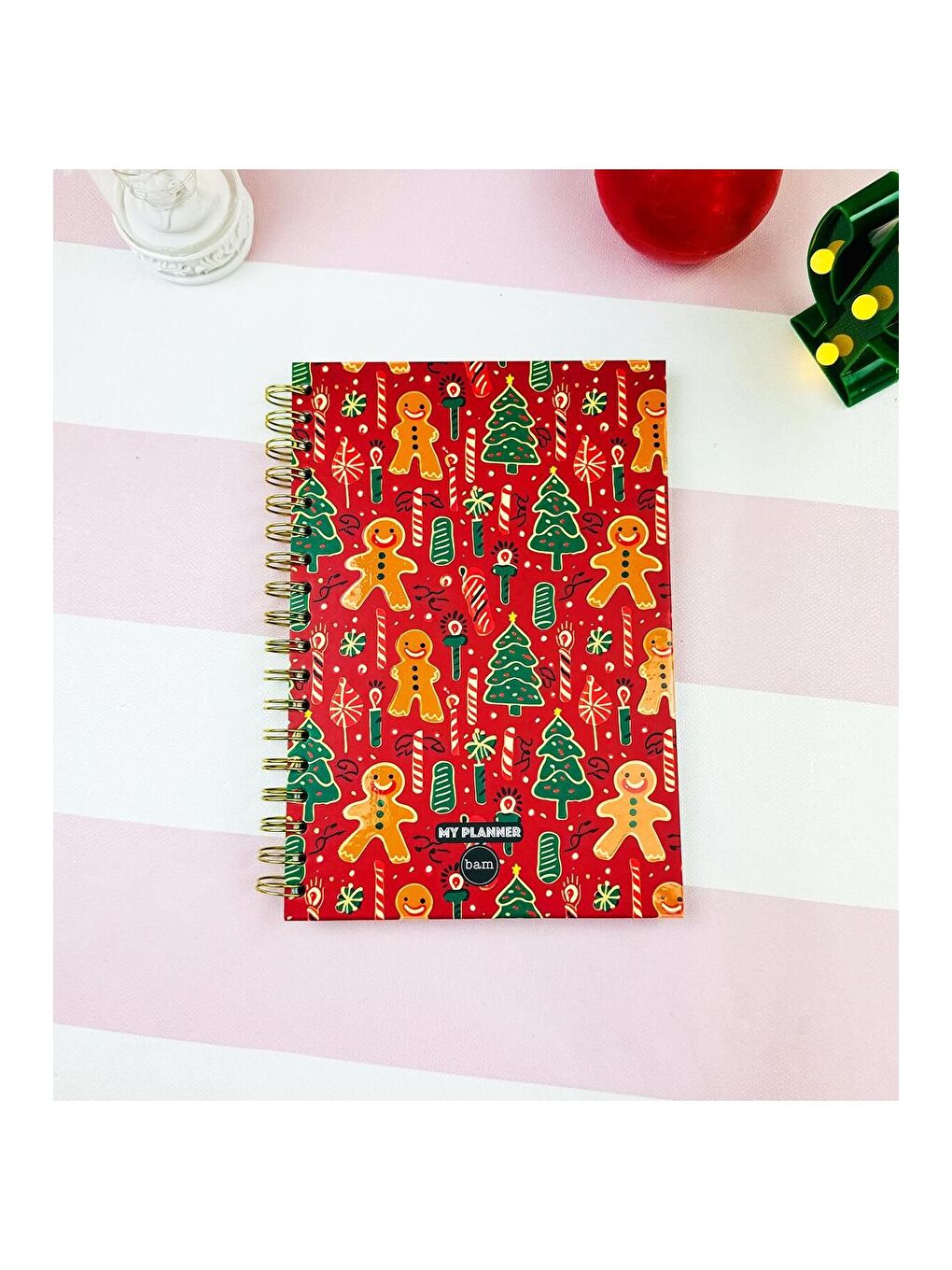 Zencefilli Kurabiye Kutlaması Yılbaşı Tasarımlı Konuşan Ajanda