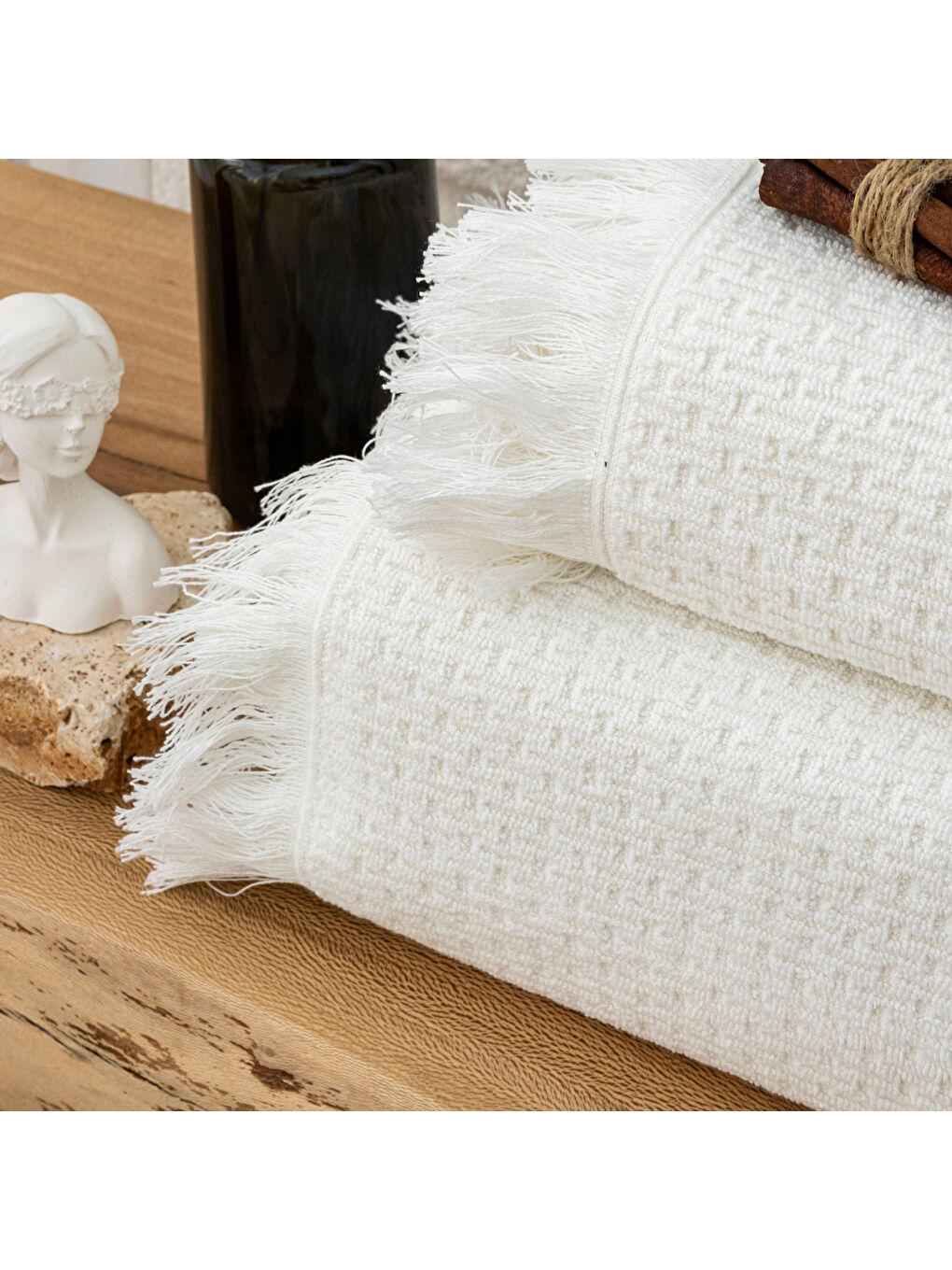 Ekru Home Polly Havlu 50x90 Cm-Krem-2