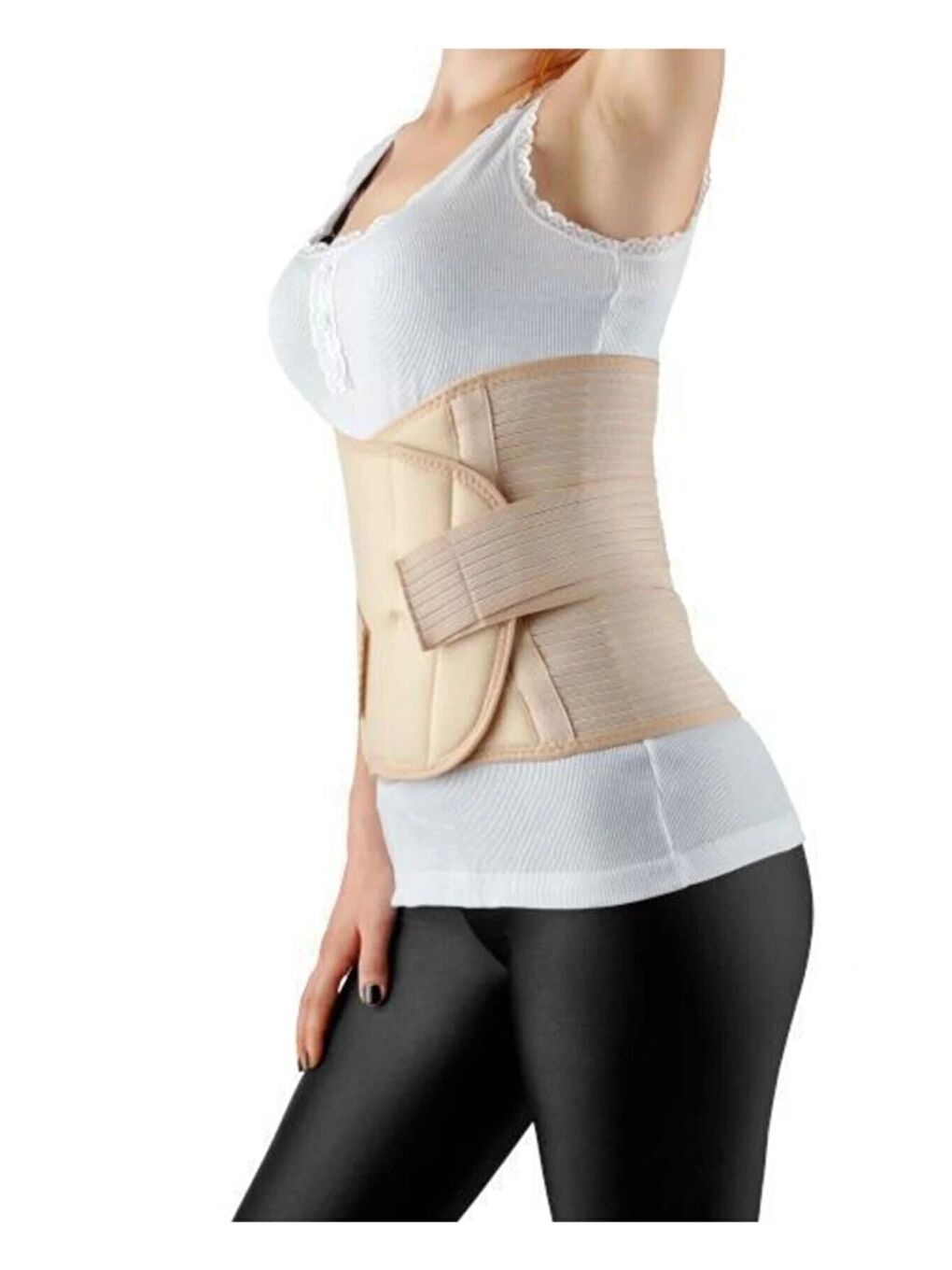 Siyah Doğum Sonrası Balenli Korse Ten L-XL