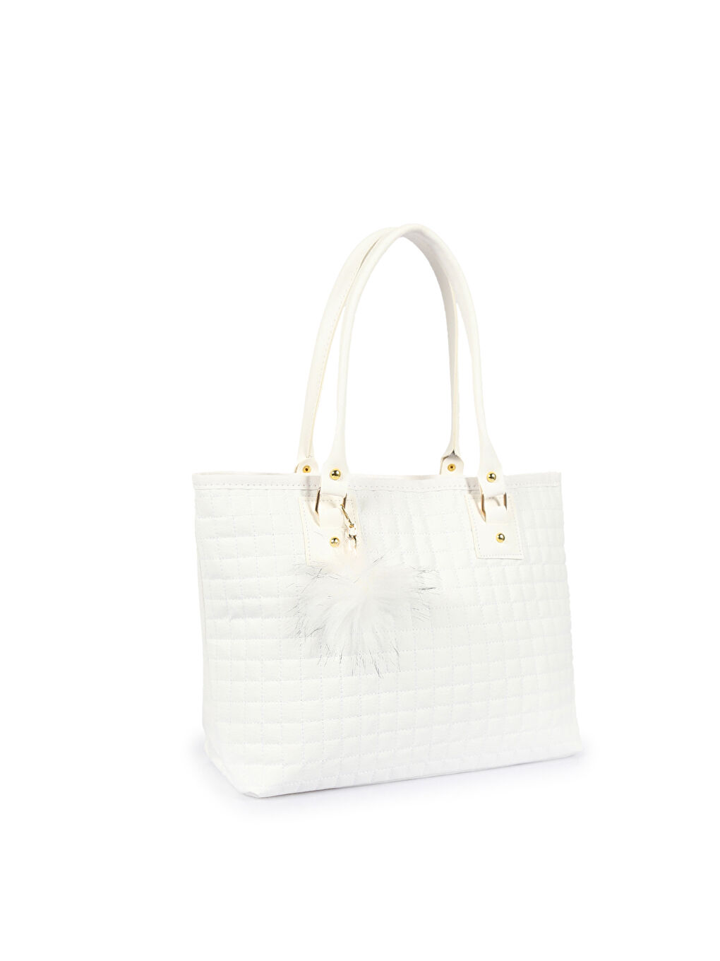 Beyaz Nakışlı Kol ve Omuz Çantası-1