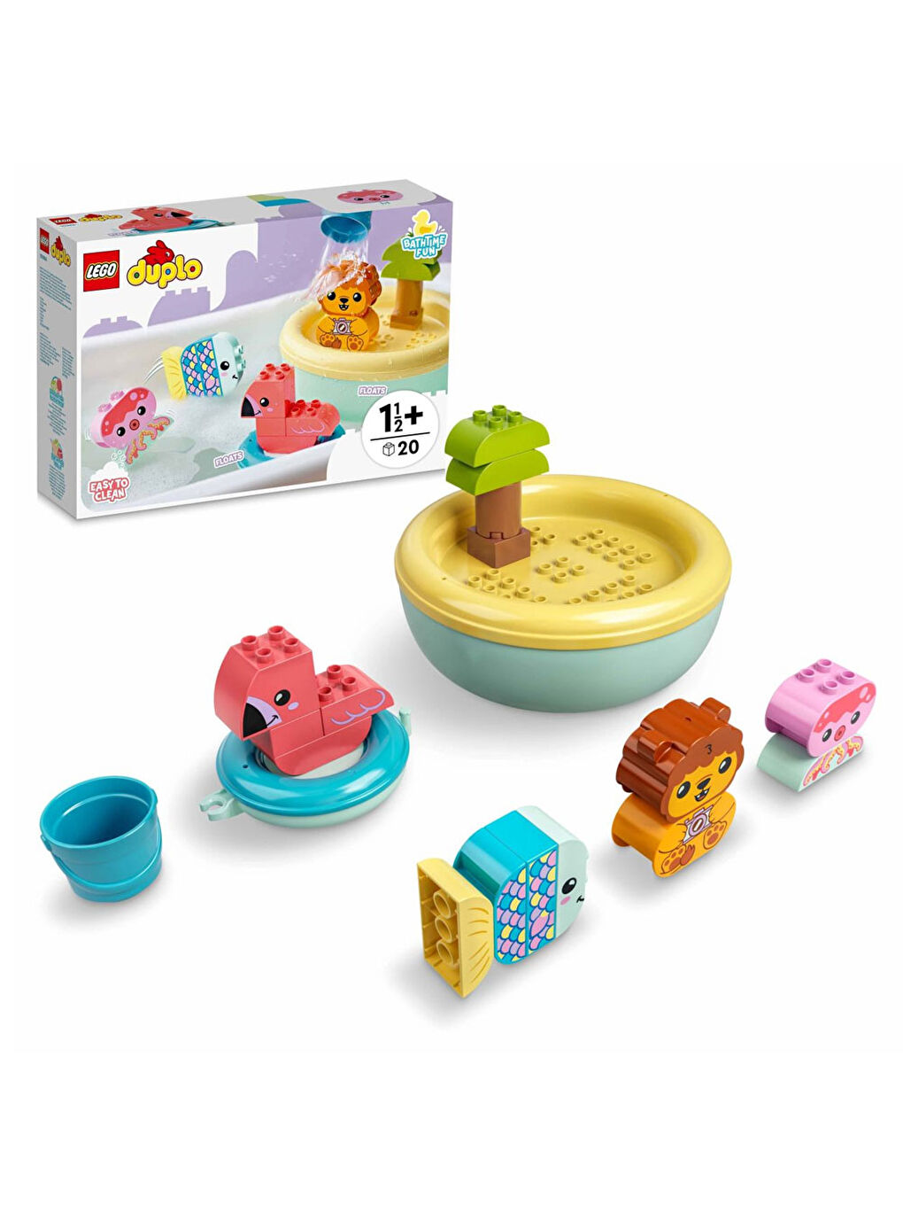 DUPLO İlk Banyo Zamanı Eğlencesi Yüzen Hayvan Adası 10966