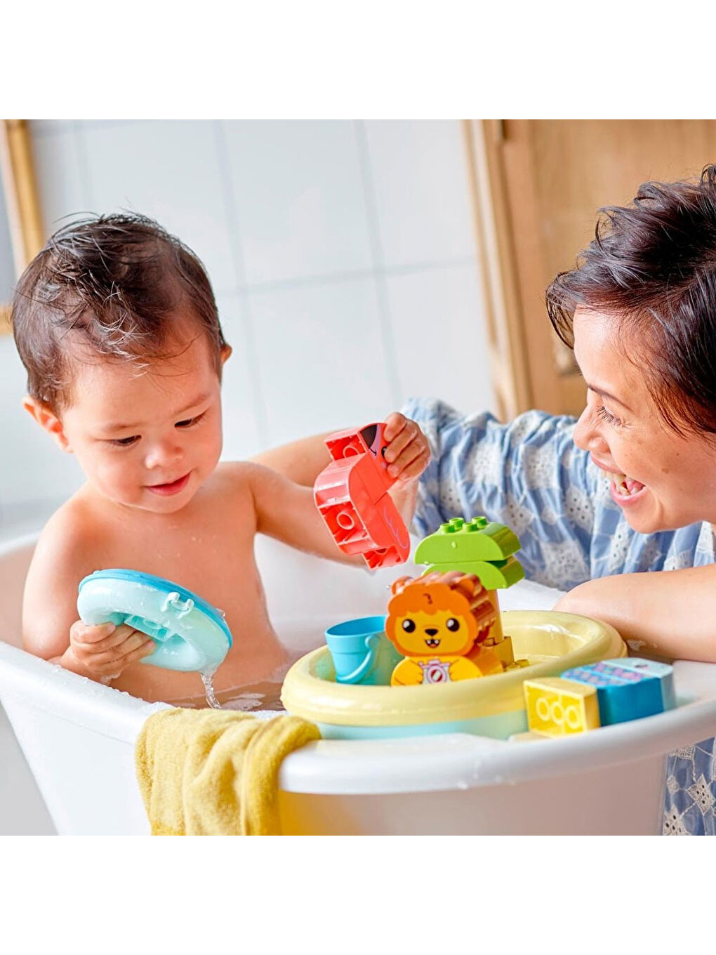 DUPLO İlk Banyo Zamanı Eğlencesi Yüzen Hayvan Adası 10966-1