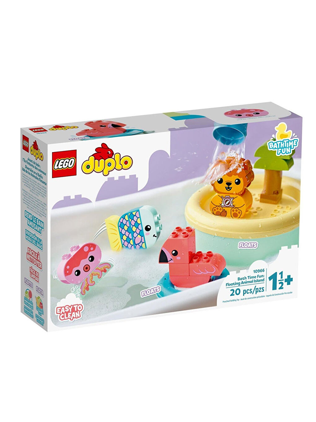 DUPLO İlk Banyo Zamanı Eğlencesi Yüzen Hayvan Adası 10966-6