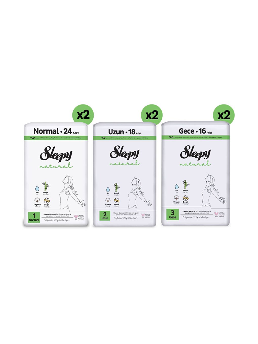 Natural Ultra Hassas Hijyenik Ped Mega Fırsat Paketi 116 Adet-2