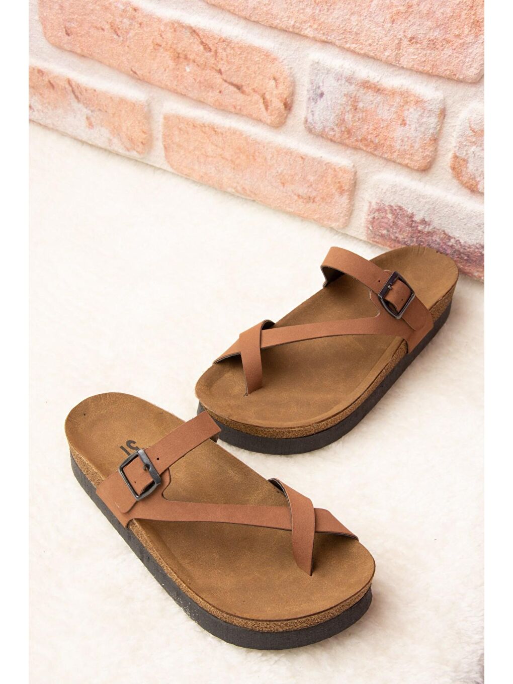 Kahverengi B777753002 Taba Kadın Terlik