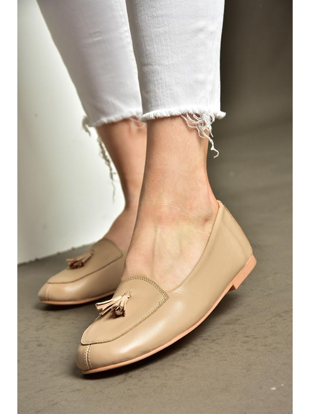 Bej R6670012 Ten Kadın Babet-4