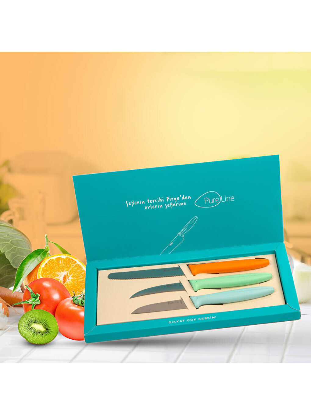 Karışık Pure Line Sebze Meyve Bıçak Seti-1