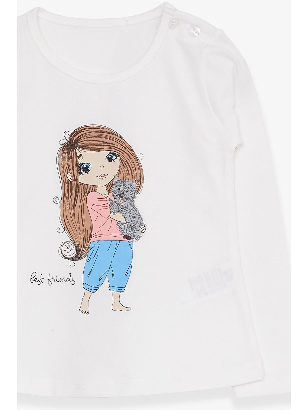 Kız Çocuk Taytlı Takım Kız Baskılı Ekru (4 Yaş)-2