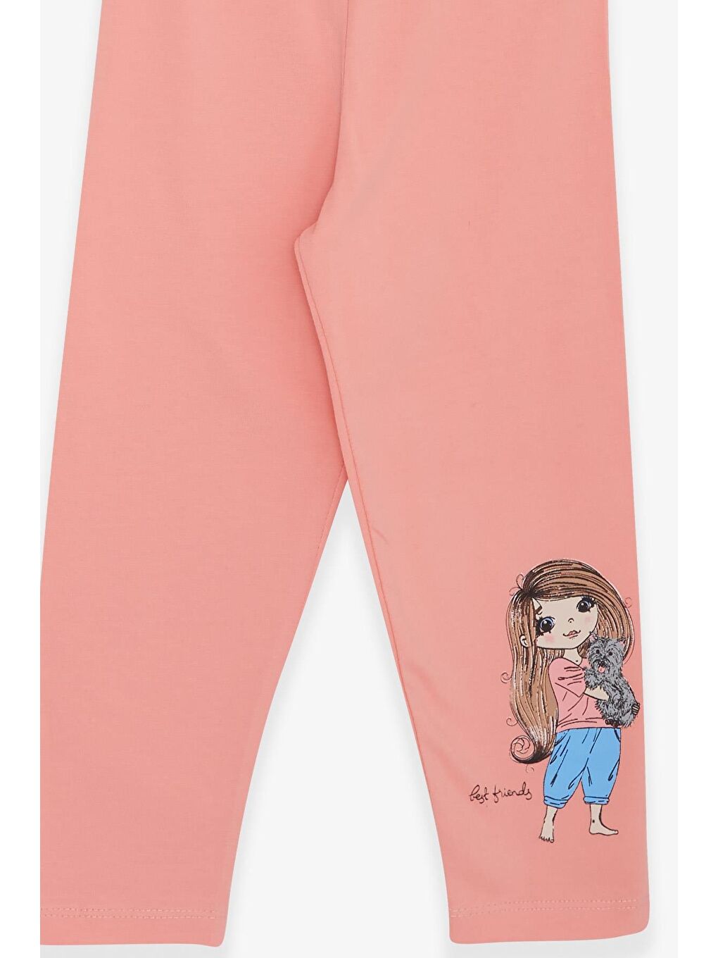 Kız Çocuk Taytlı Takım Kız Baskılı Ekru (4 Yaş)-3