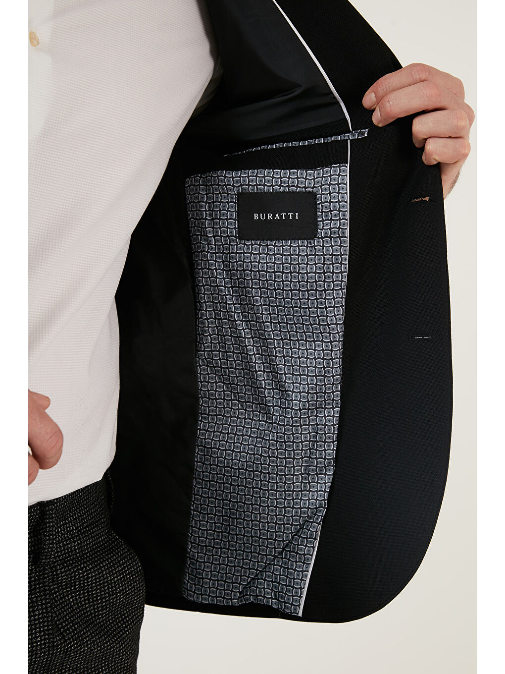 Siyah Slim Fit 6 Drop Çift Yırtmaçlı Blazer Erkek Ceket 216SERARDO-5