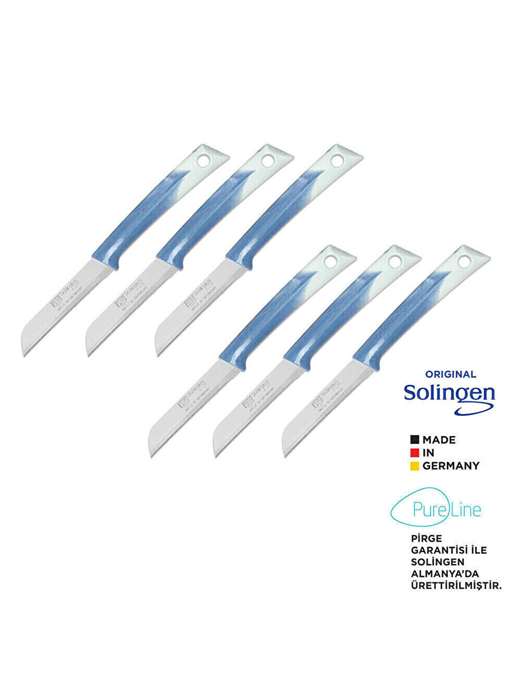 Mavi Pure Line Solingen Meyve Bıçağı Seti 6 lı