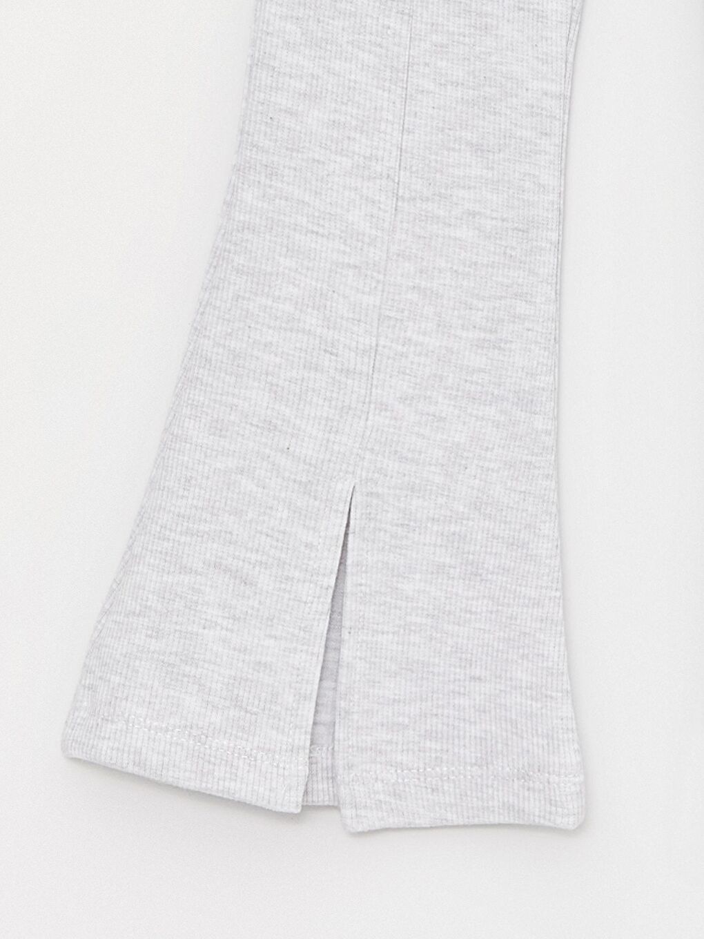 Gri Kız Çocuk Kaşkorse Yırtmaçlı Eşofman Altı-2