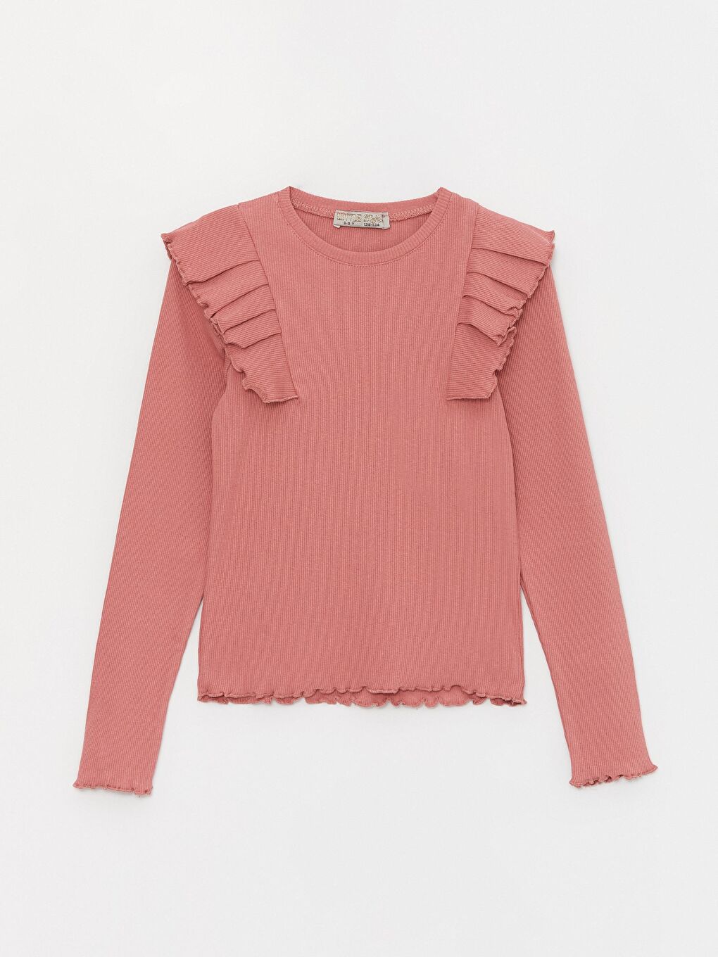 Pembe Kız Çocuk Kaşkorse Fırfırlı Bel Boy SweatShirt