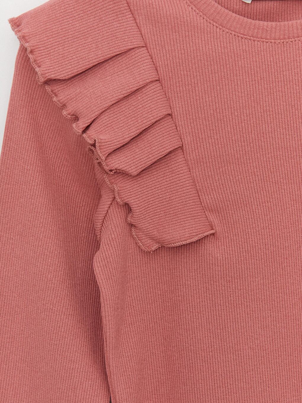 Pembe Kız Çocuk Kaşkorse Fırfırlı Bel Boy SweatShirt-1