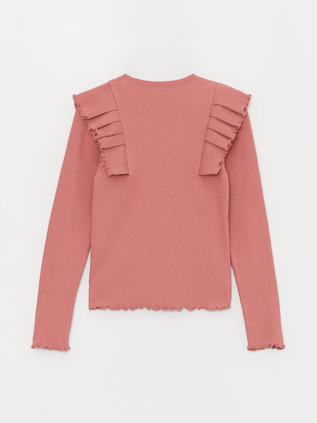 Pembe Kız Çocuk Kaşkorse Fırfırlı Bel Boy SweatShirt-2