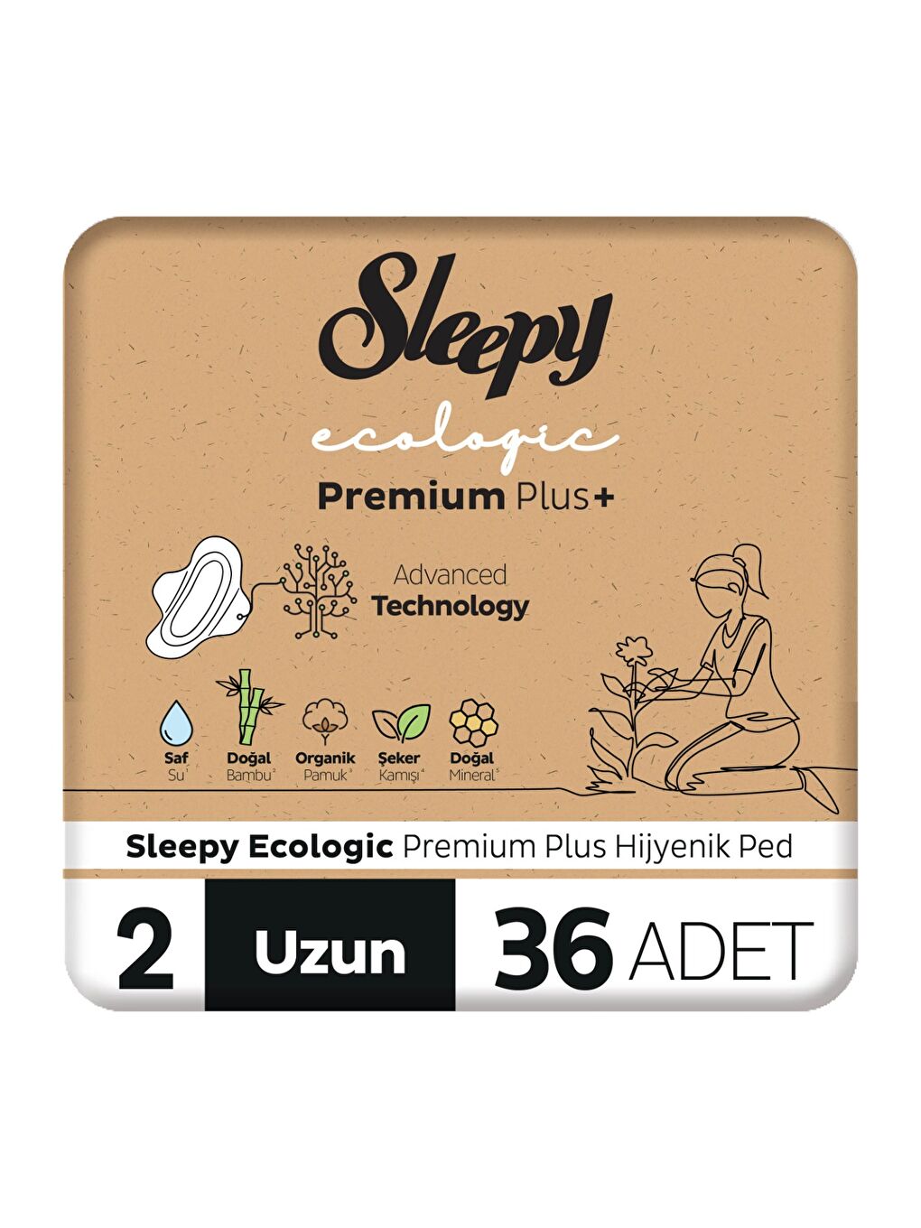 Ecologic Premium Plus Hijyenik Ped Uzun 36 Adet